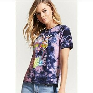 Lisa Frank Ballet Dancing Bunnies Tie Dye Tee